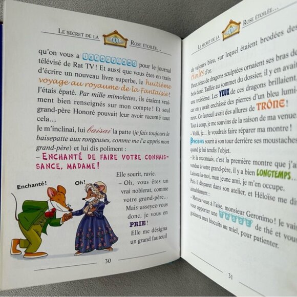 FRENCH ~ Geronimo Stilton ~ Le royaume de lhorloge magique ~ Hardcover - Picture 3 of 6